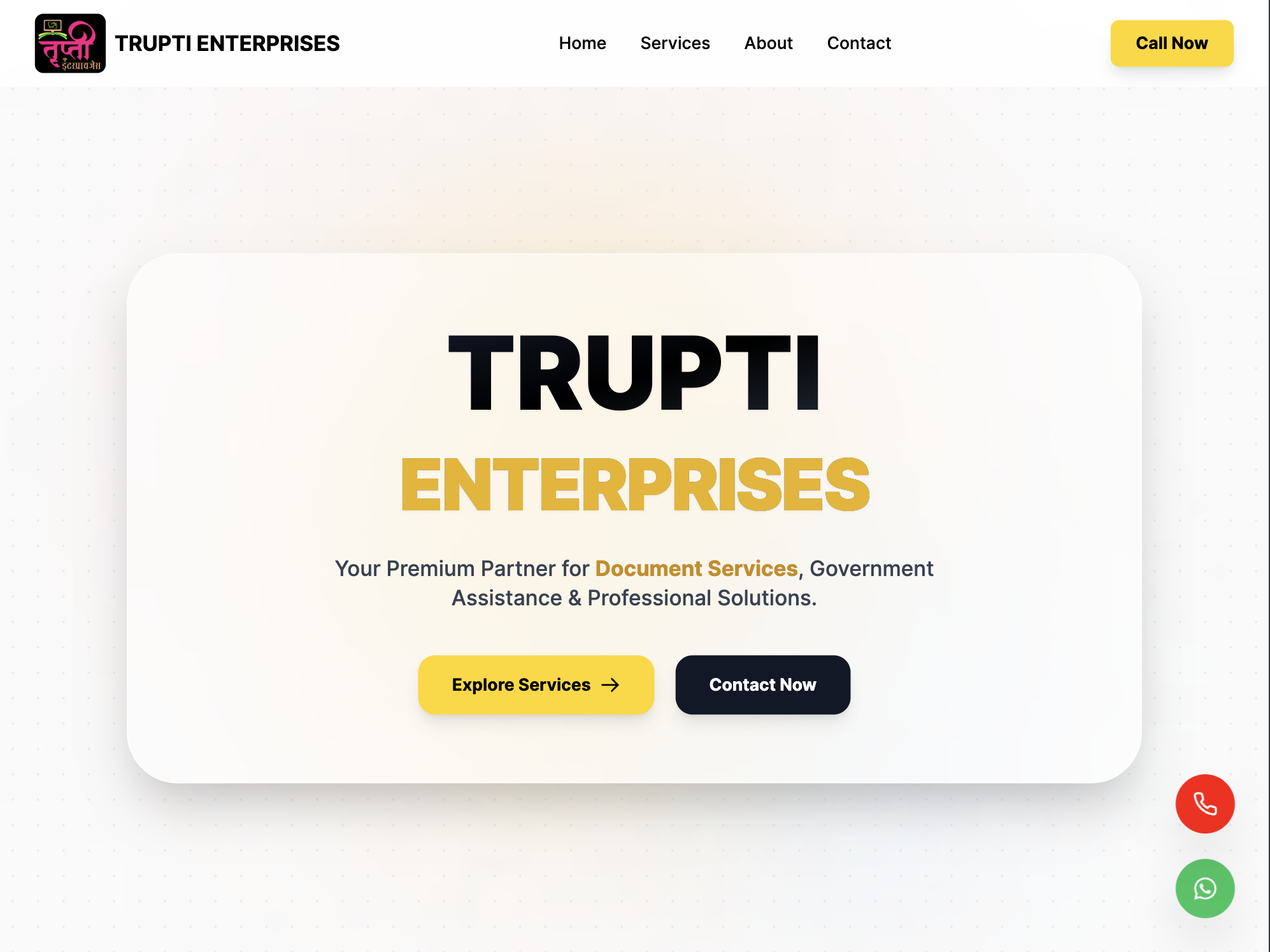 Trupti Enterprises - Corporate Website Development Mumbai
